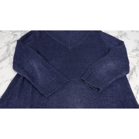 Talbots 100% Linen Popover Knit Sweater V-Neck Breathable Coastal Women's Large - Picture 4 of 11